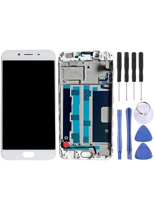 For OPPO R9s LCD Screen (TFT) + Touch Panel with Frame(White) - Image 1